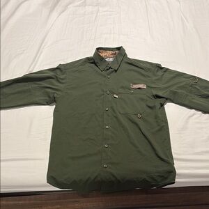 Columbia Green Casual Button Down Shirt